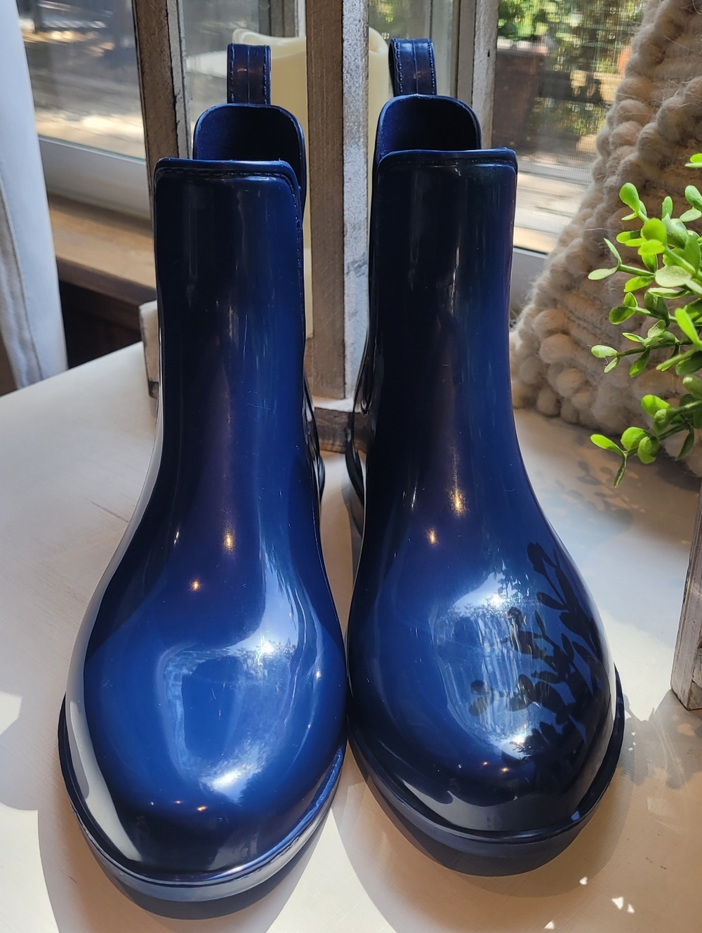 Lauren Ralph Lauren Tally Bo Rai Chelsea Pull On Ankle Rain Boots Size 7
